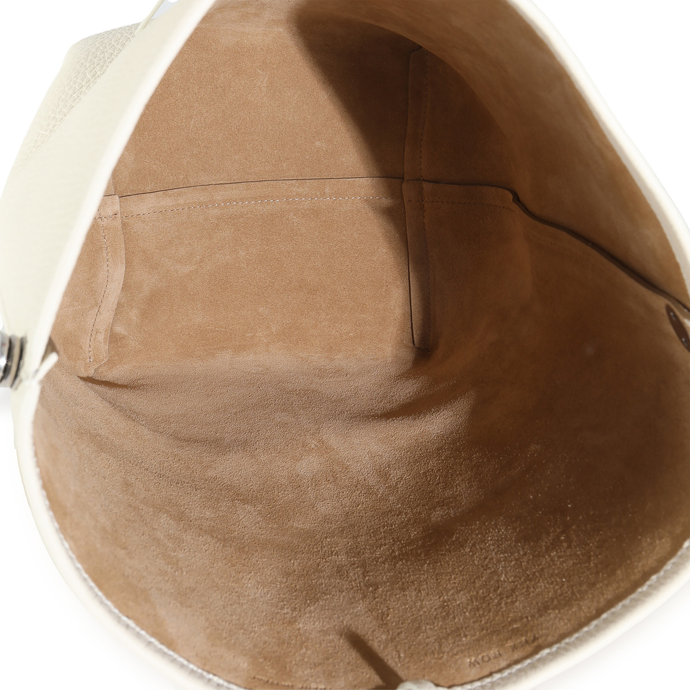 The Row Ivory Grained Calfskin Medium NS Tote Hook Bag - Picture 6 of 8